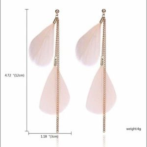 Pink Feather Tassel Dream Catcher Earring